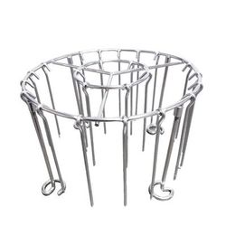 TEMU Stainless Steel Air Fryer Grill - Multiple Vertical Skewers, Suitable For Barbecue, Meat Skewers, Chicken Wings And Vegetables, Kitchen Grilling Tools, Reusable, Rustproof And Easy To Clean