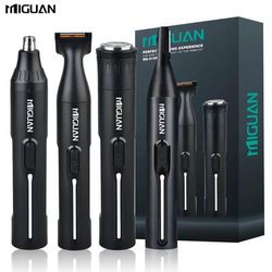 TEMU 4-in-1 Professional Grooming Kit, Usb Rechargeable Nose & Ear Hair Trimmer, Beard And Eyebrow Razor, Men's Personal Care Tools