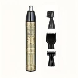 TEMU 1pc Miguan 4-in-1 Rechargeable Electric Hair Trimmer For Men And Women, Usb Charging, Painless Nose Beard Eyebrow Grooming, Plastic Material With Lithium Battery