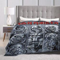 TEMU []heavy Metal Band Digital Printing Fleece Blanket Decorating Your Sofa Or Warming To Your Bed, Fleece Blankets Can Add A Sense Of Fashion To