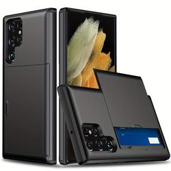 TEMU Shockproof Hard Case With Card Slots For S25 Ultra S24 Ultra S23 Ultra