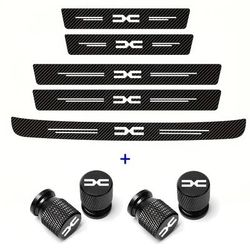 TEMU 5pcs Daxia Car Protection Strips, Anti Slip And Scratch Resistant, 4 Daxia Car Tire Valve Covers, Prevent Tire Air Leakage