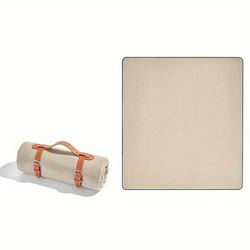 TEMU 200x200cm Light Blue Acrylic Camping Mat - Tear-resistant, Outdoor Blanket For Picnics, Hiking, And Travel, Machine Washable, Camping Essentials|lightweight Mat|durable Outdoor Mat, Camping Gear