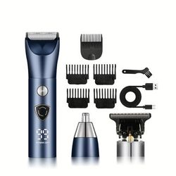 TEMU 3-in-1 Professional Men's Body Hair Trimmer - Includes Electric Shaver, Barber, Nose Hair Trimmer, Usb Charging Type, Barber Accessories, Ideal Gift Set, Father's Day Gift