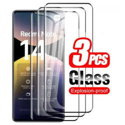 3Pcs Protective Glass For Xiaomi Redmi Note 14 13 Pro 5G Screen Protector For Redmi Note 14 13 Pro