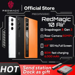 Global Version RedMagic 10 Air Gaming Phone Lightweight design 6.8" Snapdragon 8 Gen3 6000mAh 80W Charge 50MP NFC