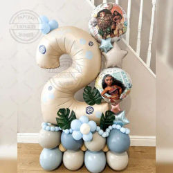 44 pièces océan aventure Moana dessin animé ballons ensemble bébé douche premier 5ème anniversaire