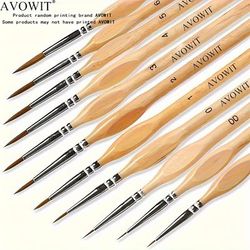 TEMU Avowit 11pcs Detail Brush Set, Fine Tip Brushes Suitable For Micro Painting, Acrylic, Watercolor, Oil Painting, Model Making, Crafts, Line Drawing