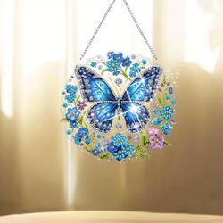 TEMU 2d Flat1 Acrylic Decorative Hanging Piece, Special Shaped Wreath Mosaic, Insect Theme Irregular Diamond Painting Kit, Suitable For Learning Bedroom, Home Window And Door Decoration, Creative Gift
