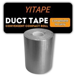 TEMU Silvery Duct Tape Heavy Duty Waterproof Gear Compact Tape Roll For Kit, Travel, Camping, Hiking, Survival Kit, Household, Patching Multipurpose