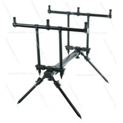 Aluminum Alloy Fast Folding Large Rod Bracket European Sea Rod Telescopic Three-head Warehouse Fishing Rod Bracket