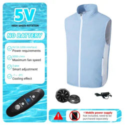 Cooling Fan Clothes for Summer - Portable Air Conditioning Vest with USB Fan, Lightweight & Breathable