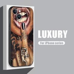 TEMU Girl Matte Phone For 15 14 11 11pro 12pro 13pro 14pro 15pro 16pro - Shockproof