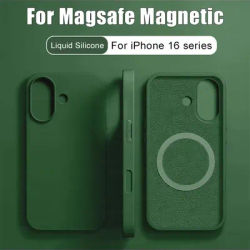 For Apple iPhone 16 15 14 13 Pro Max Plus For Magsafe Luxury Magnetic Liquid Silicone Case