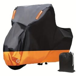 "TEMU Motorcycle Cover For 116" For Davidson, For , For , For Kawasaki - Uv Protection, Durable Weather-resistant Design, With Straps & Hooks, Fit For Most Vehicles, Vehicle Protection Cover, System"