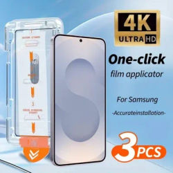 3Pcs One-click Installation Screen Protector for Samsung Galaxy S25 S24 Ultra Edge S22 S23 Plus S24