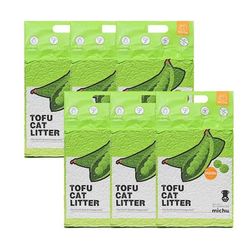 Michu Flushable & Clumping, Original Scent Natural Tofu Cat Litter, 5.5 lbs., Pack of 6