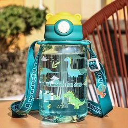 TEMU Large Capacity Cute Portable Water Bottle, Adorable Straw Cup, Portable And Durable For Outdoor Activities, Car Travel And Daily Use