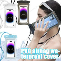 Transparent Waterproof Phone Pouch Under 7.2 Inches Touch Screen Swimming Rafting Waterproof Case with Lanyard Sealed Bag