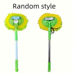 TEMU 1set Beautiful 2-section Car Wash Mop - Long Handle Fabric Car Wash Tool, Car Wash Brush, Cleaning, Washing Tool