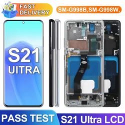 AMOLED Screen Replacement for Samsung Galaxy S21 Ultra 5G G998B G998B/DS Lcd Display Digital Touch Screen with Frame LCD