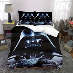 TEMU Star Wars 3pcs Star Wars Cartoon Bedding Set Includes 1 Duvet Cover And 2 Pillowcases Super For Bedroom Gift For All Home Decor Multi Size