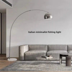 Lampe LED autoportante en marbre, design italien haut de gamme, éclairage d'intérieur, luminaire décoratif d'intérieur, idéal pour un salon ou un canapé