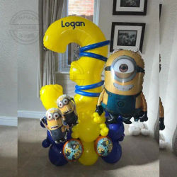 Ballon thème film Minions, 41 pièces, ballon en Latex jaune bleu pour enfants, garçon et fille, décorations de fête d'anniversaire, boule de réception-cadeau pour bébé