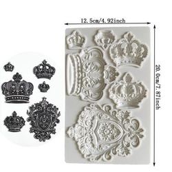 TEMU Exquisite Crown And Medal Silicone Molds Diy Handmade Molds Cake Decoration Molds Kitchen Tools Baking Tools Cupcake Top Decoration Wedding Birthday Party Decoration Molds Reusabl