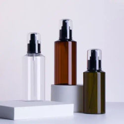 Bouteilles de pulvérisation vides de 100/150/200/280ml, rechargeables, vert/marron, atomiseur de parfum en plastique, distributeur transparent Portable pour voyage