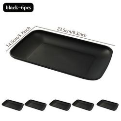 TEMU 6pcs Dinner Plates Are Used For Household Containers, A Of Colors With More , Can Be Used In Restaurants And Dessert Shops, A Wide Range Of Uses, Large Capacity Integrated Molding For