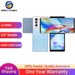 LG WING 5G Original Unlocked Mobile phone F100N US Version 4G LTE Cell Phone 6.8'' 8GB RAM 128GB/256GB ROM Android LG WING