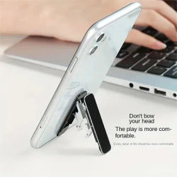 Mini Back Phone Stand Invisible Adhesive Bracket Kickstand Lightweight Portable Foldable Support