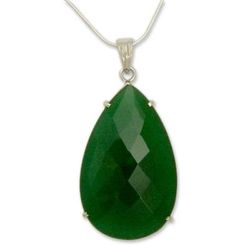Sterling silver pendant necklace, 'Evergreen'