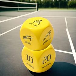TEMU 2 Fitness Dice, Exercise Dice With 6 Faces - Group Fitness And Game - Includes Push-ups, Squats, Jumps, And Portable Bag