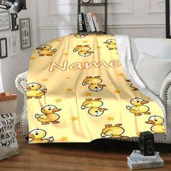 TEMU Personalized Name Soft Flannel Blanket Featuring A Cute Little , Cozying The Sofa, At The Office, Or Travel. This Blanket Is A Great Gift For Any Season.