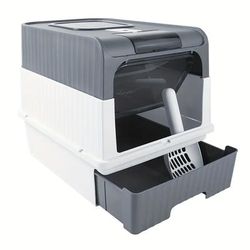 TEMU Large Self-cleaning Cat Litter Box With Drawer Design