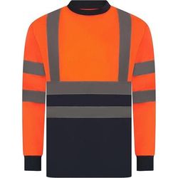 TEMU Label Apparel Hi Vis Long Sleeve Mens Tshirts - Men's High Visibility Reflective Tape Work Breathable Lightweight Workwear Shirt For Men