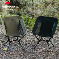 Naturehike YL01 Camping Chair Automatic Opening Bracket Moon Chair Load-bearing 200KG Fishing Beach Chair Hiking Traveling