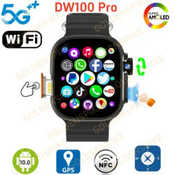 DW100 Pro Ultra 3 Touch ID 4g/5g Smartwatch mieux que CD12 Smartwatch avec 128GB de stockage Rom téléchargement gratuit App WIFI GPS Amoled