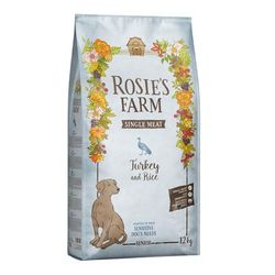 12kg Turkey with Rice Senior Single Meat Rosie's Farm Dry Dog Food
