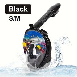 TEMU Youth & Adult Dry Snorkel Mask Set - 180° Clear Design | Breathing System | Adjustable Strap & Camera Mount | Coastal , Family Vacations, Father's Day Gifts (teens & Adults)