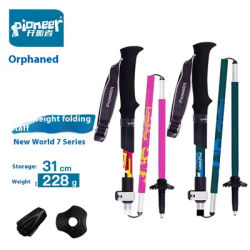Trekking Poles Shock Absorption Foldable Ultralight Hiking Pole Suitable For Outdoor Camping Mountaineering Backpacking And Trip