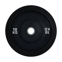 TEMU Bumper Plates Pair 10kg 2pcs Solid Rubber Black Weight Home Gym Equipment Fitness Workout Functional Barbell Strength Training Disc