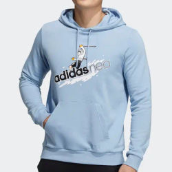 Adidas Official Authentic NEO Casual Men's Fashion Print Hooded Sweatshirt HG9016