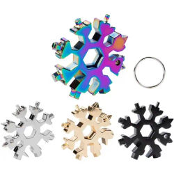 18-in-1 Snowflake Multi Tool Outdoor Camping Travel Camping Adventure Daily Survival Tools Stainless Screwsdriver Bottle Opene