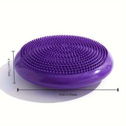 TEMU Thickened Cushion With Massage Points - Pvc Anti-slip Stability Pad For , Meditation, Fitness Equipment
