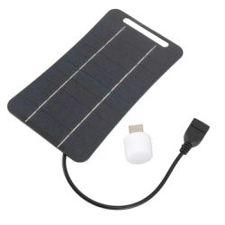 5W 5V Polysilicone Solar Panel With USB Waterproof Outdoor Portable Battery Cell Phone Charger With