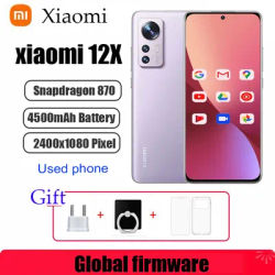 Global firmware Xiaomi Mi 12x smartphone Android 5G 6.28 inch HyperOS 1.0 All Colours in Good Condition Original used phone