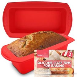 TEMU 2x 2lb Silicone Loaf Tin Non Stick Bread Baking Cake Mould Bakeware Mold